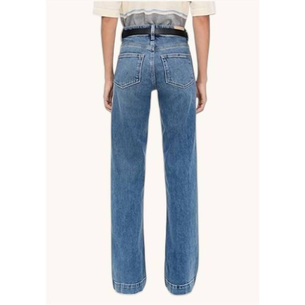 NEW PAIGE leenah high rise wide leg denim jeans in coventry - Picture 3 of 4